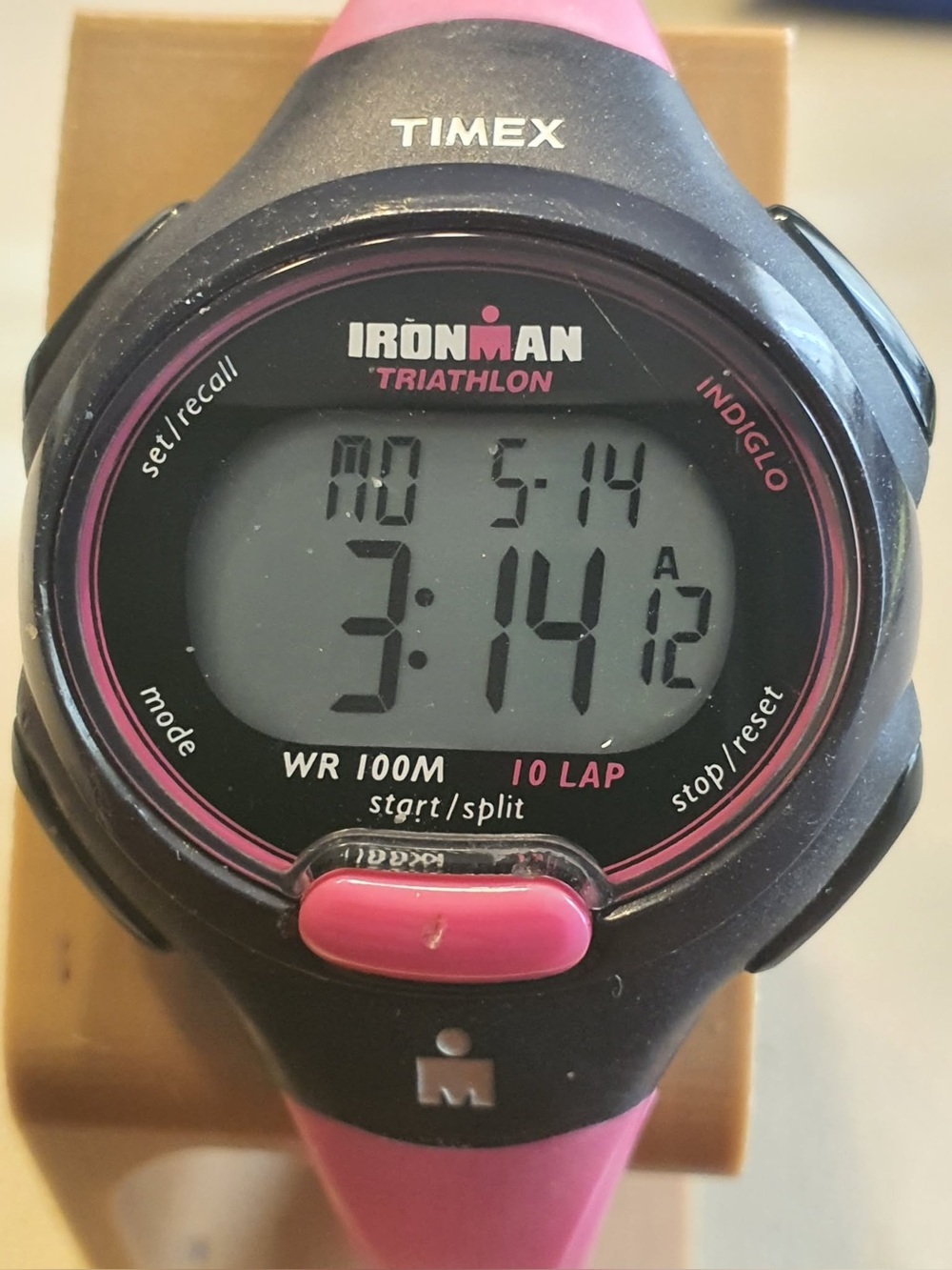 🦋10/$20🦋 Timex Ironman Triathlon Black/Pink Digital Alarm Chrono Women's Watch